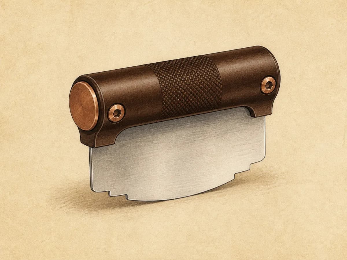 Original editorial illustration representing the Razor Precision Dosing Tool; not a product photograph.